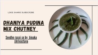 green chatni recipe 😋/seedhe rasoi se by Binaka Shrivastava