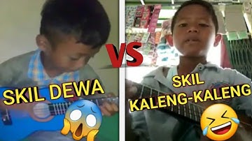Adu skil ukulele anak kecil | skil dewa dan skil kaleng kaleng