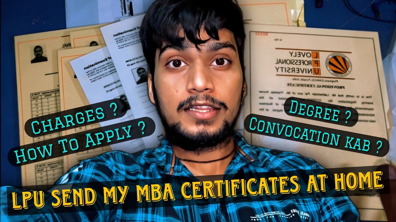 Finally LPU Send My MBA Degree Certificates At My Home Through Post Finally LPU Send My MBA Degree Certificates At My Home Through Post