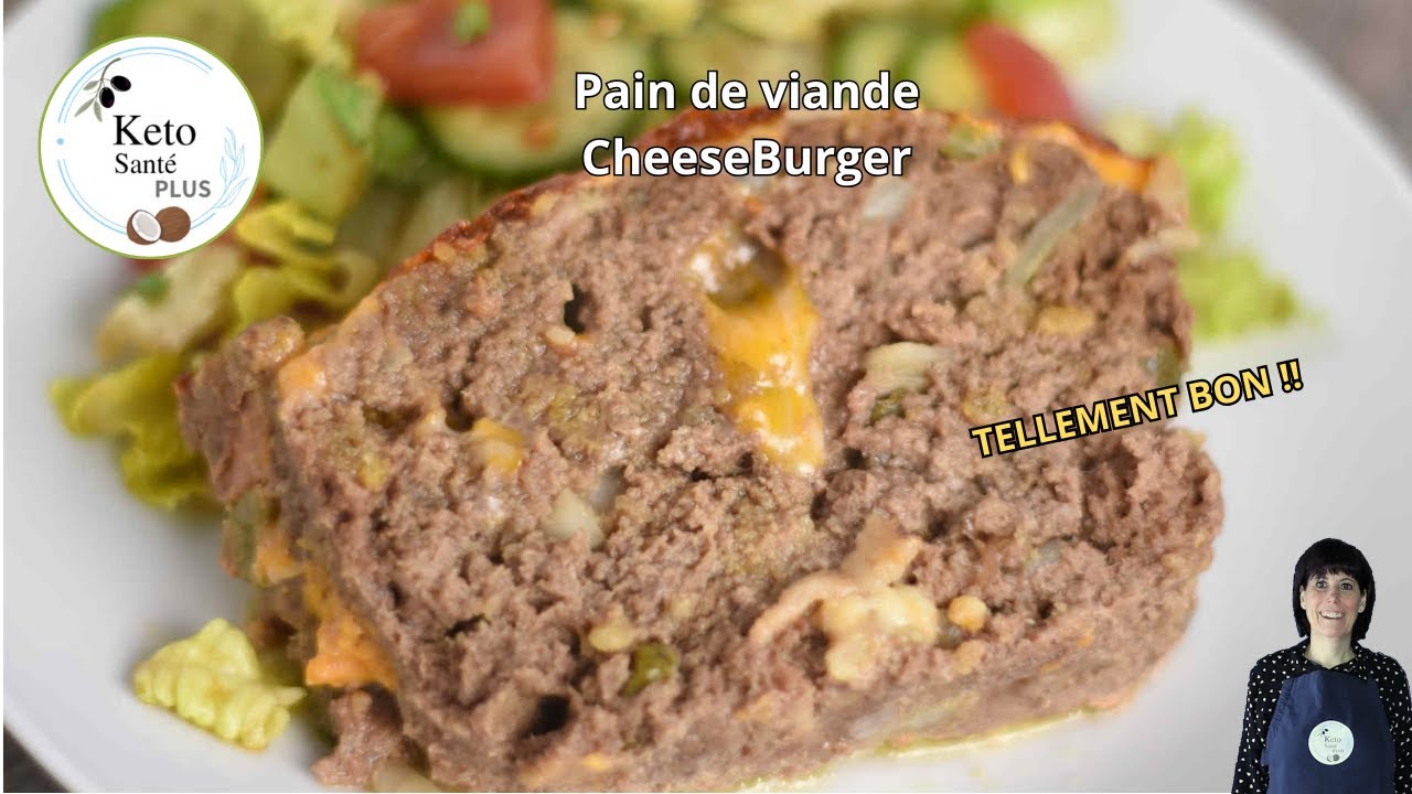 Pain de viande à saveur de cheeseburger faible en glucides et sans gluten