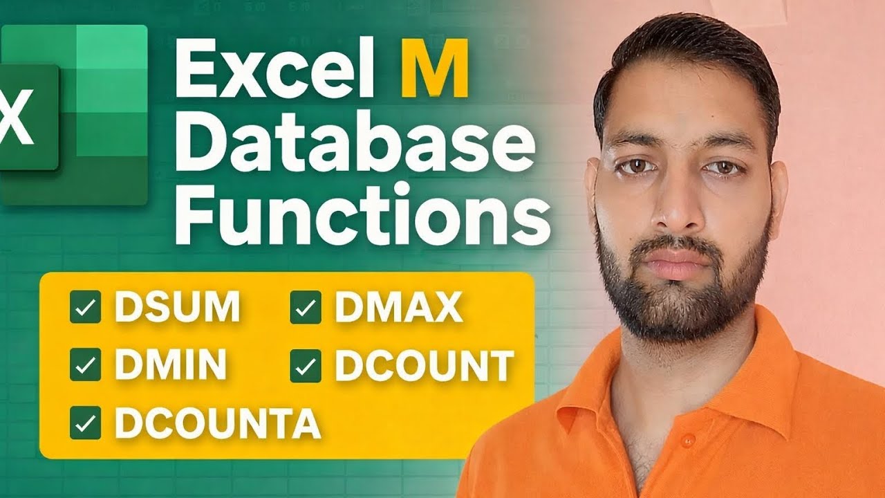 Excel में Database Functions | DSUM, DMAX, DMIN Full Tutorial | #Excel ...