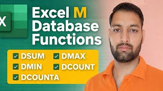 Excel में Database Functions | DSUM, DMAX, DMIN Full Tutorial | #Excel #DatabaseFunctions