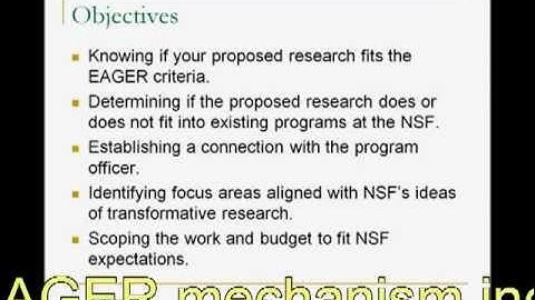 On-Demand Webinar: EArly-concept Grants for Exploratory Research (EAGER) at NSF