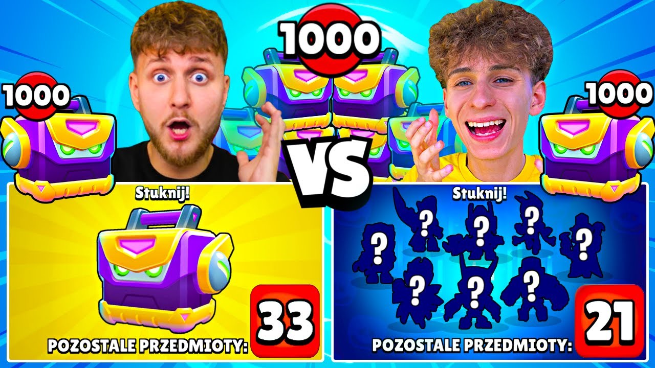 OTWIERAMY 1000 MECHA BOX na 2 EKRANY!😱 *KTO PIERWSZY ODBLOKUJE WSZYSTKIE SKINY?*