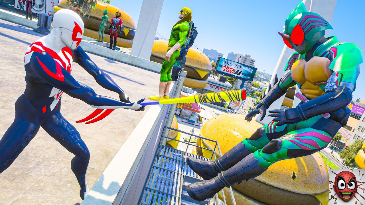GTA 5: THAT WAS BRUTAL! SPIDER-MAN WITH A BASEBALL BAT vs SUPERHEROES! (Euphoria Physics) Ep.51