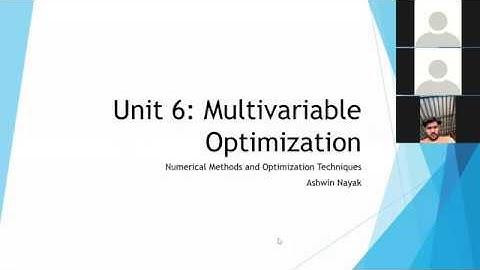 NMOT| Unit 6| Multivariable Optimization | Part 2
