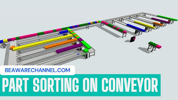 Part Sorting On Conveyor | Decision Point | Conveyor Unloading | Flexsim Tutorial | Leansimcorp