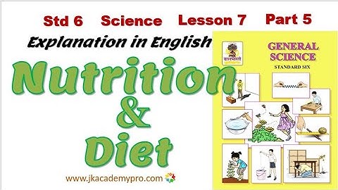 Std 6 Science Lesson 7 Nutrition & Diet Part 5 class 6 chapter 6 Explanation in English SSC Board