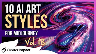 10 Midjourney Prompt ART STYLES: Vol 18 (Prompt tips!)