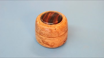 Inlay for a Lidded box:  Woodturning