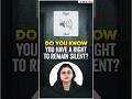 Do You Know You Have a Right to Remain Silent? #shorts #rights #silentright #trending #viral