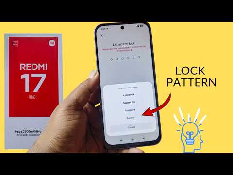 How to set a screen pattern lock on Redmi 17 5G | How to set a pattern lock on Redmi 17