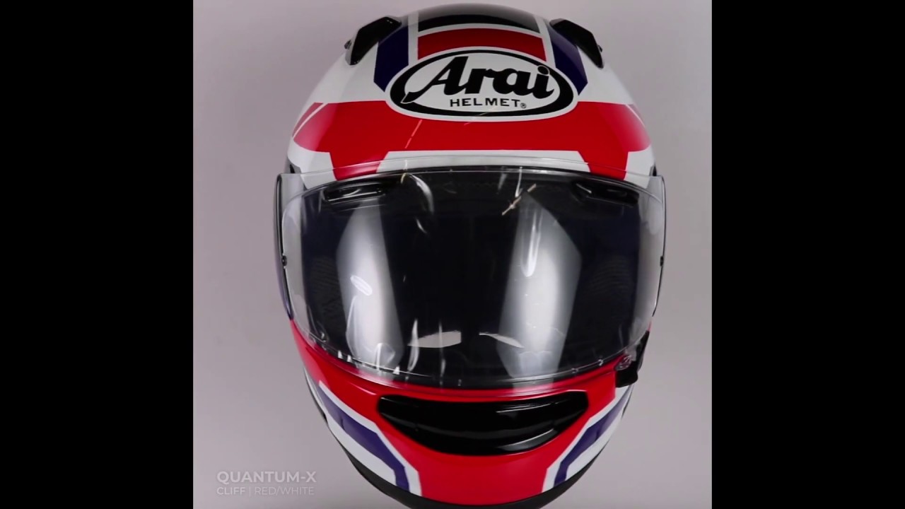 Arai Quantum-X Cliff Red/White 360º 