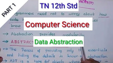 12th Std|Computer Science| Data Abstraction |TN New Syllabus|Shyni Pradeep