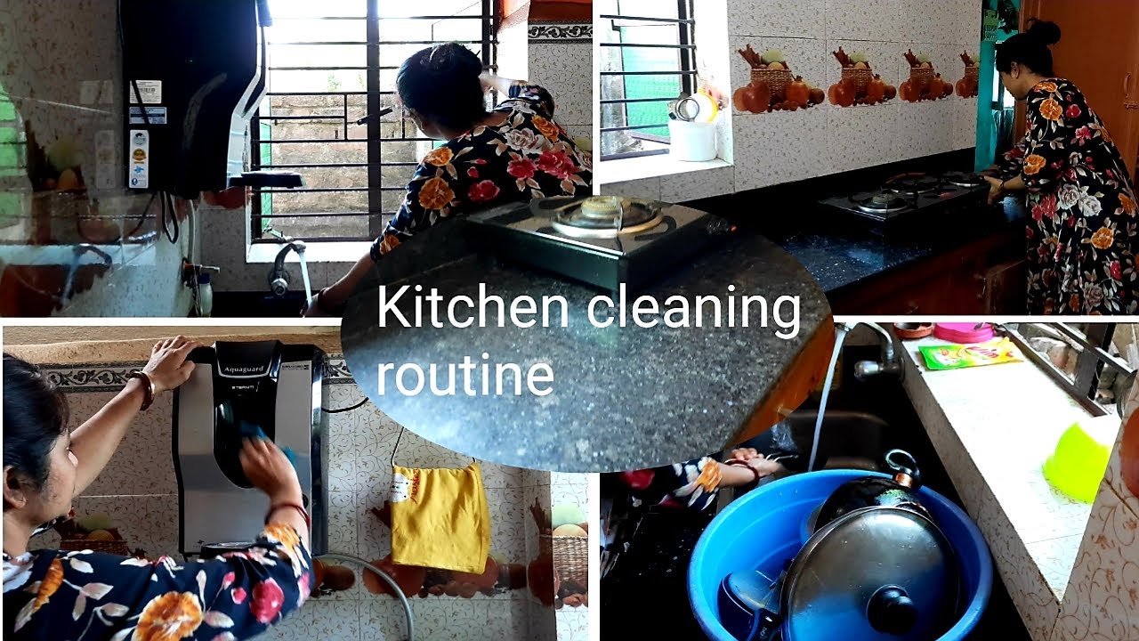Indian kitchen cleaning routine/Weekly cleaning routine/Cleaning