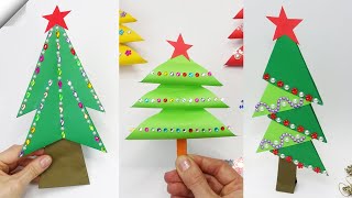 6 diy easy ways to make paper Christmas trees