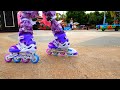 Pengalaman Pertama Nafis Bermain Sepatu Roda - Play Roller Skates - Nafis Wq