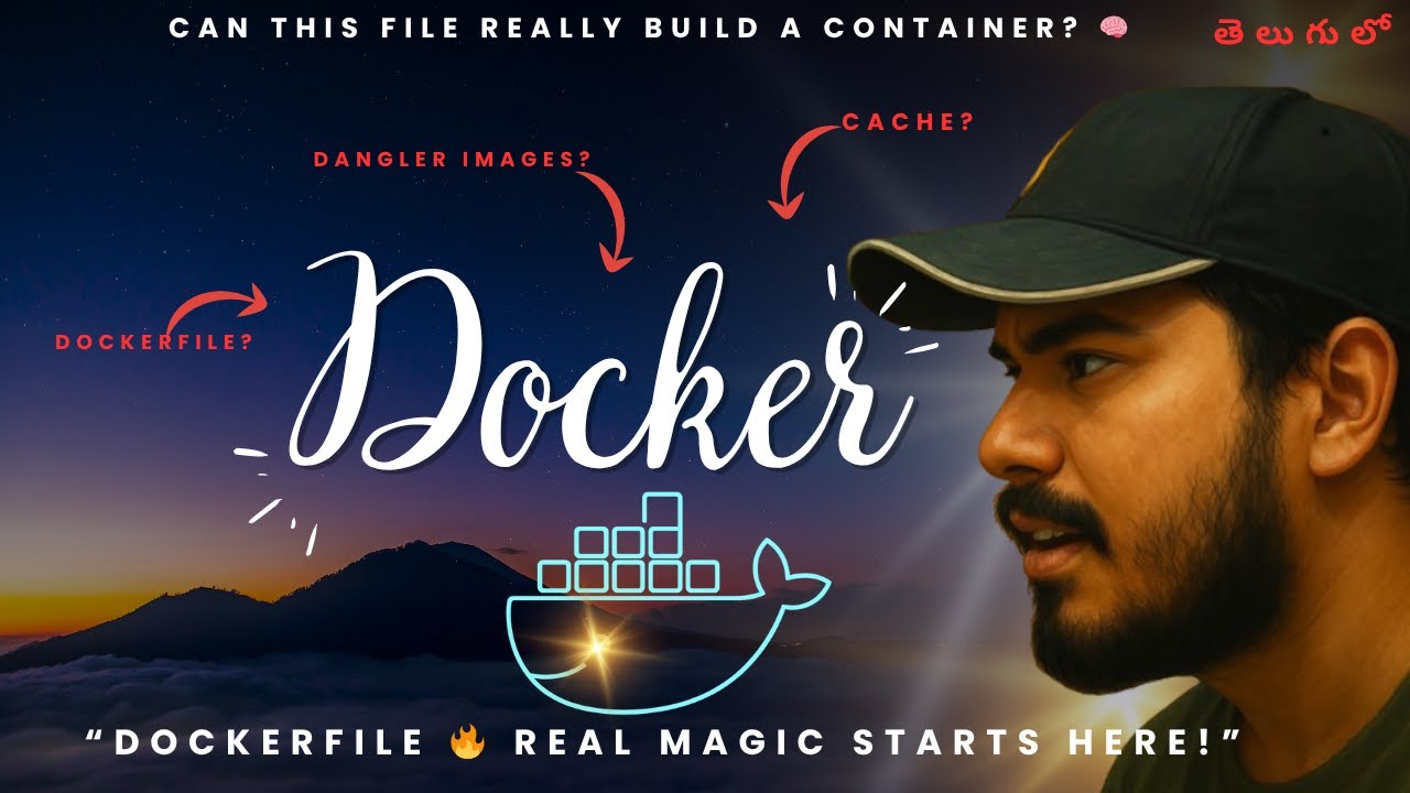 1.Dockerfile Explained in Telugu 🔥 | FROM, RUN, Cache, Dangler Images Explained Like Never Before!