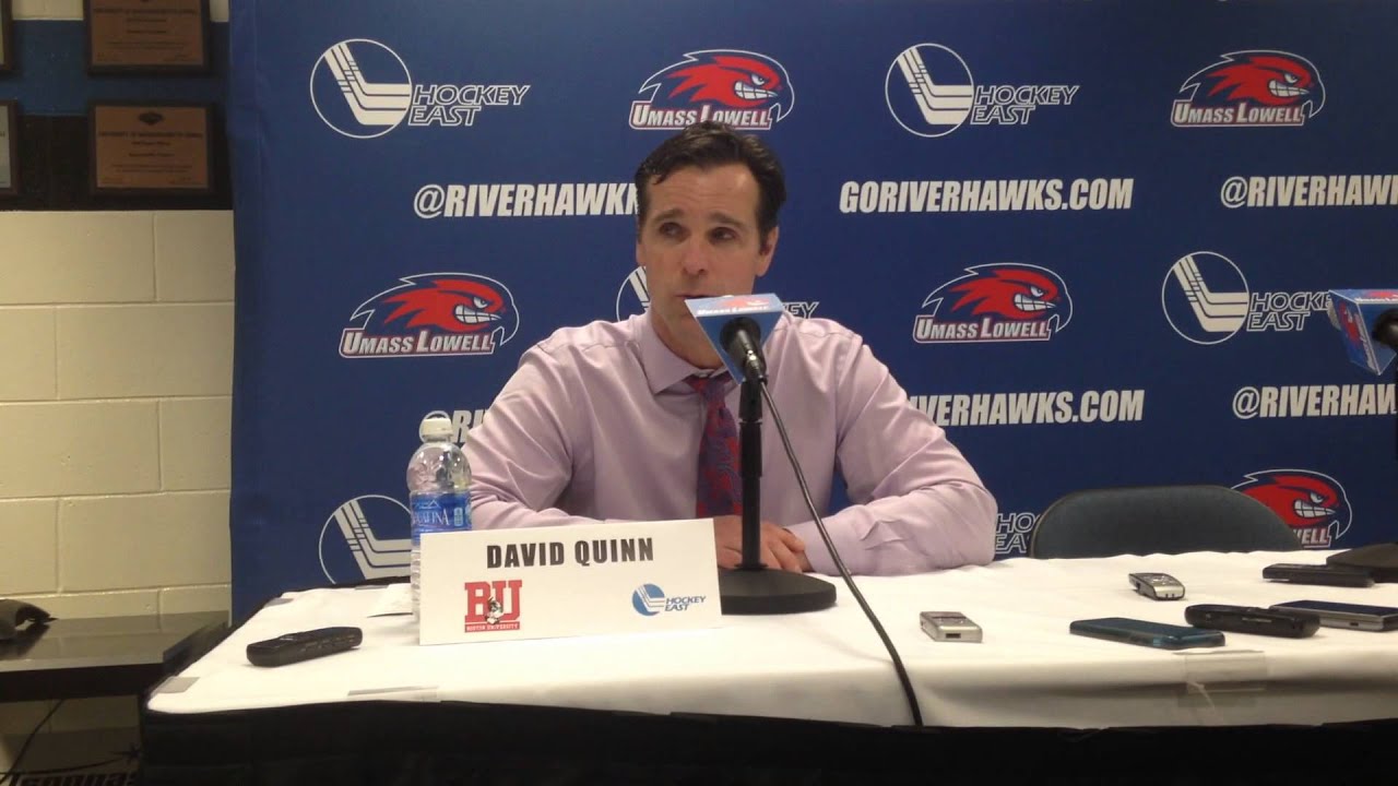 the elko daily free press BU coach David Quinn after win over UMass Lowell