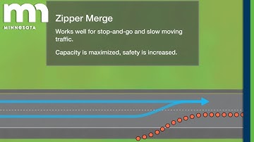 MnDOT | How to zipper merge (animation)