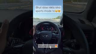 Venue N-Line sports mode 0-100 speed Test gone wrong❌🥲 #trending #car #youtubeshorts #automobile