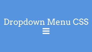 Hover Dropdown Menu CSS - TheMindSpeaks