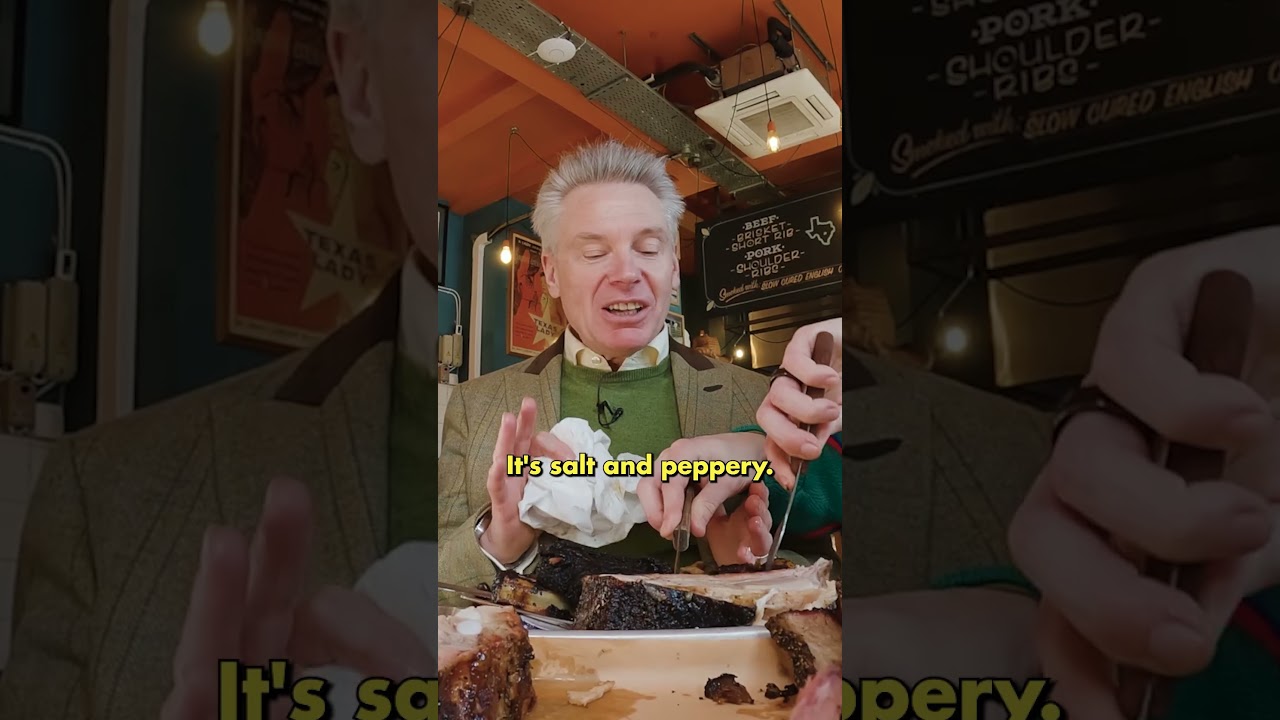 British Grandad tries Beef Rib!