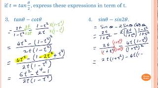 The t Formulae part 2