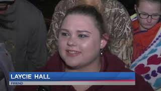 Friends and family of Dillon Padgett gather at crash site for vigil in his honor