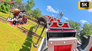 Harley Quinn Crazy Train Back Row POV [5K] Six Flags Great Adventure