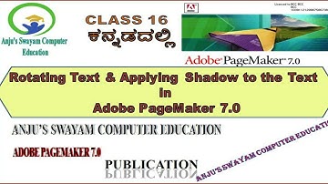 16. Rotating Text and Applying shadow to the Text in Pagemaker