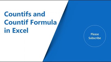 Countif and Countifs Formula in Excel #exceltutorial #tutorial  #excelfunctions  #excel #tutorials