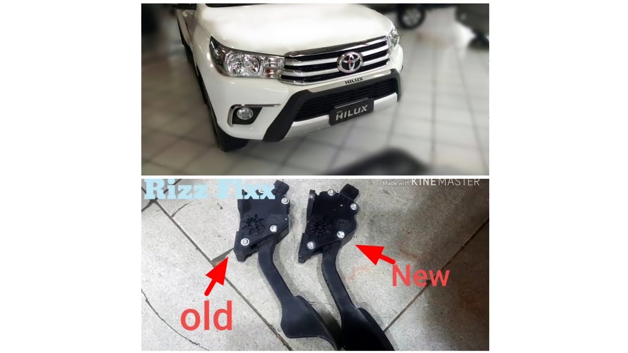 Toyota hilux 2017 throttle pedal replace and programing YouTube