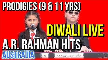 A.R. Rahman Hits Piano Medley (Diwali Live 2025) | Aurius (11) & Grace (9) at Fed Square, Melbourne