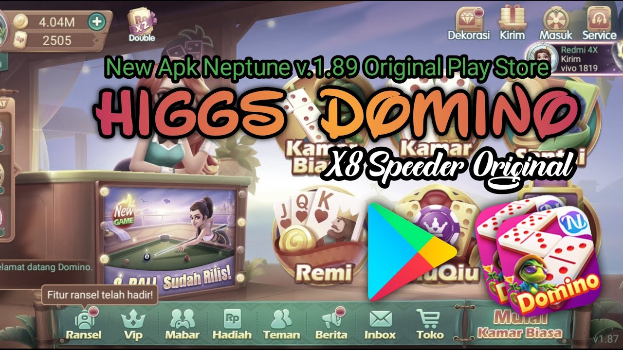 Higgs Domino (N) v1.891 X8 Speeder Original Tanpa Iklan YouTube