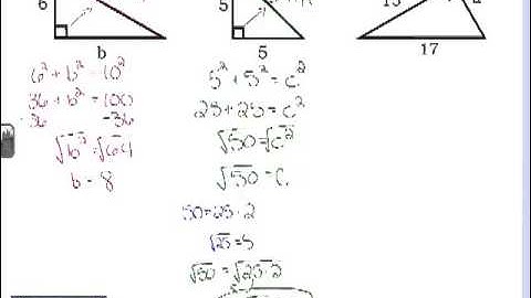 Geometry 4.4 Pythagorean Theorem and Distance Formula