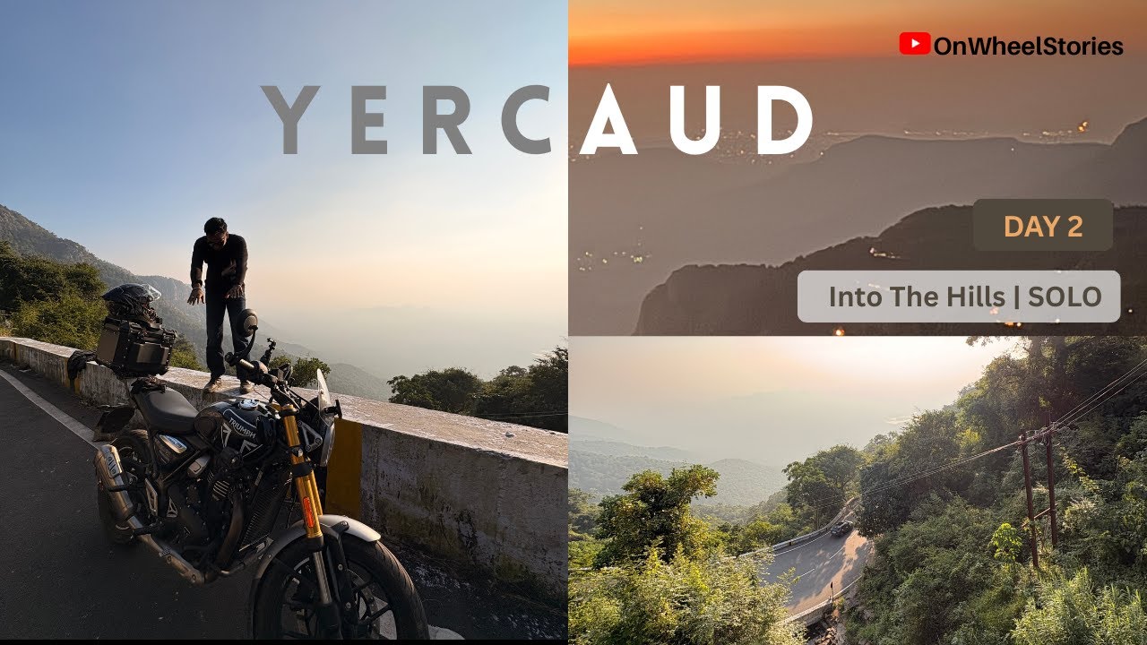 Yercaud Day 2 Vlog 🏞️ | Speed 400 Solo Trip | Waterfall, Viewpoints & Cafes