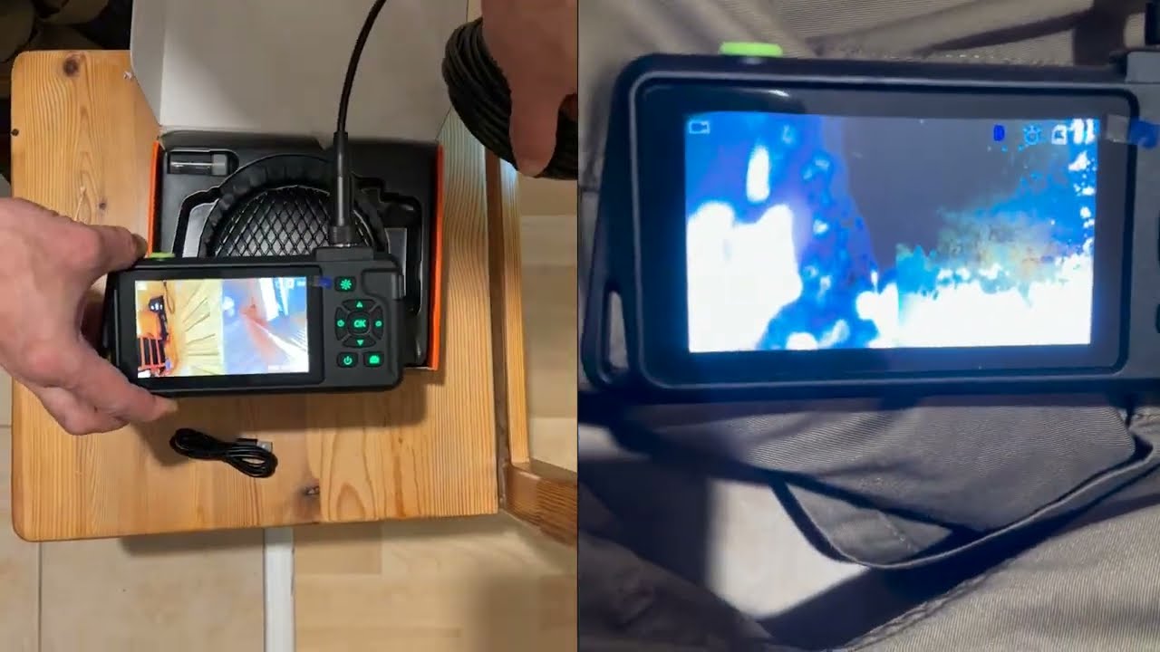 Konyhai lefolyó dugulás videó felvétel. T22 endoscope test footage unboxing