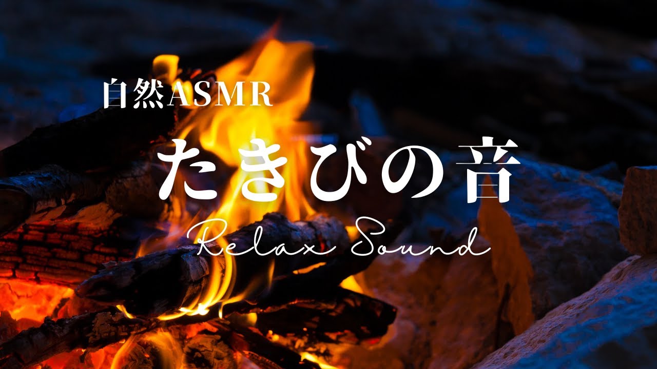 【自然ASMR】焚き火の音【環境/リラックス/睡眠導入/リラックス/環境音/作業用/勉強用/BGM】