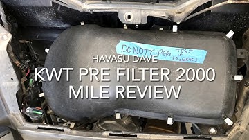 KWT X2 Pre-filter 2000 mile review