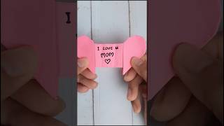 HARI IBU 💕 Origami Heart With Message #creativeideas #viral #origamicraft #giftideas #mothersday