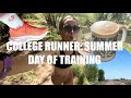 College runner summer day of training