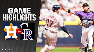 Rockies vs. Astros Game Highlights (4/28/24) | MLB Highlights