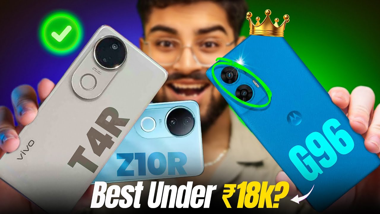 Moto G96 vs Vivo T4R vs iQOO Z10R 5G 🔥 BGMI Test, Camera Test & Speed Test 🥵 Best Phone Under 20000