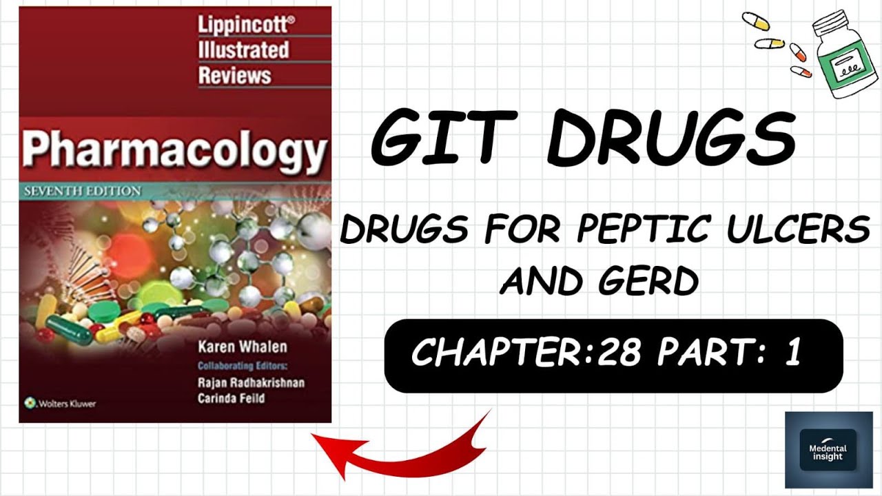 Peptic Ulcer & GERD Drugs from Lippincott part: 1 with notes | GIT Pharmacology | 