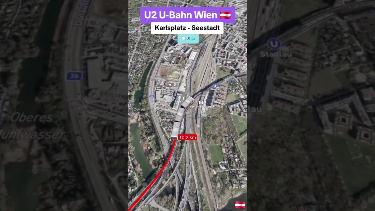 U2 U-Bahn, Wien 🇦🇹: Karlsplatz - Seestadt 