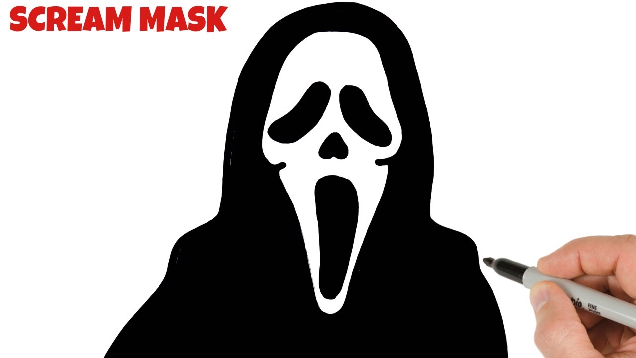 How To Draw Ghostface Scream Images And Photos Finder