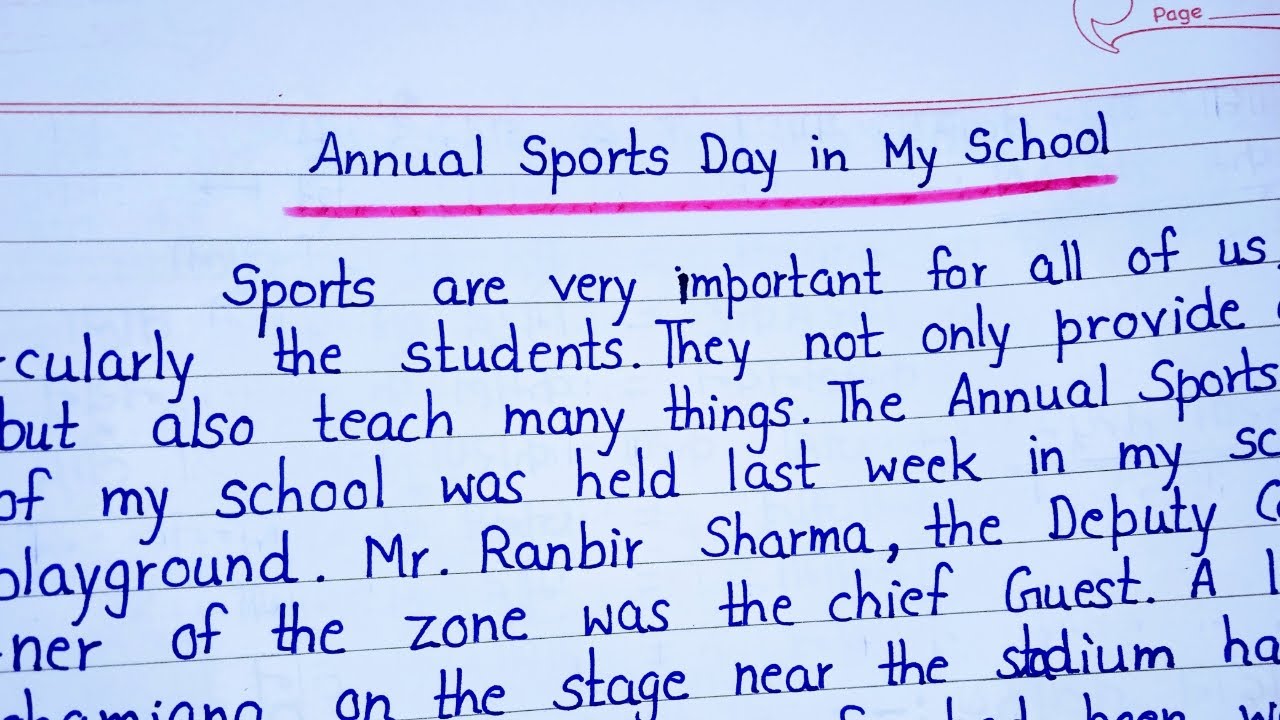 sports day essay 100 words