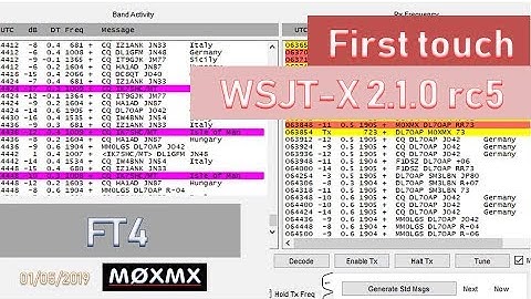 FT4. First use of WSJT-x 2.1.0 rc5