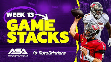 NFL DFS GPP STACKS DRAFTKINGS WEEK 13: ADVANCED SPORTS ANALYTICS - ROTOGRINDERS